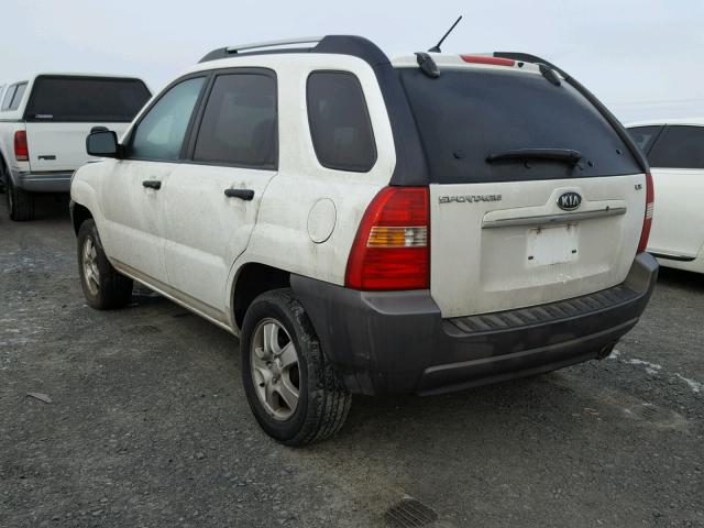 KNDJF724977449058 - 2007 KIA SPORTAGE L WHITE photo 3