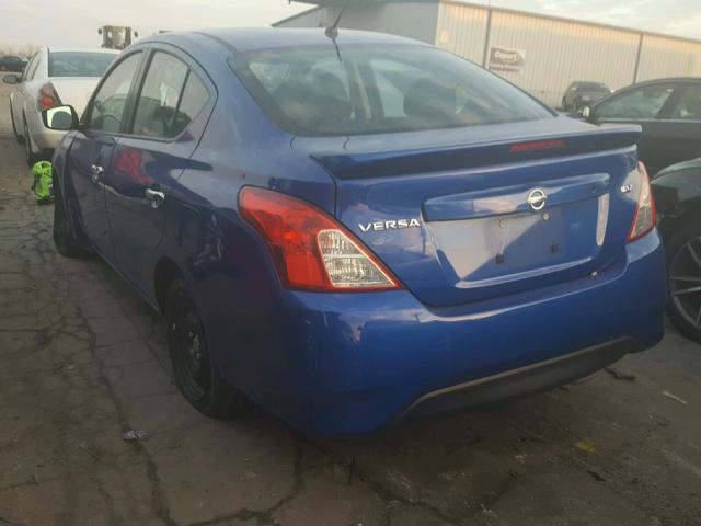 3N1CN7AP0HL857441 - 2017 NISSAN VERSA S BLUE photo 3