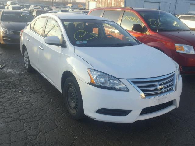 3N1AB7AP6FL664367 - 2015 NISSAN SENTRA S WHITE photo 1