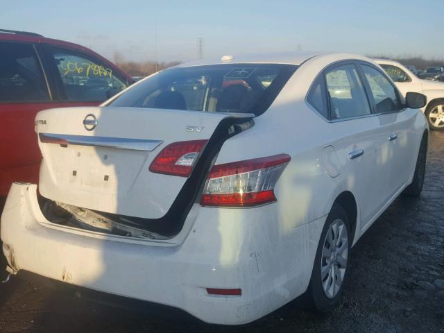 3N1AB7AP6FL664367 - 2015 NISSAN SENTRA S WHITE photo 4