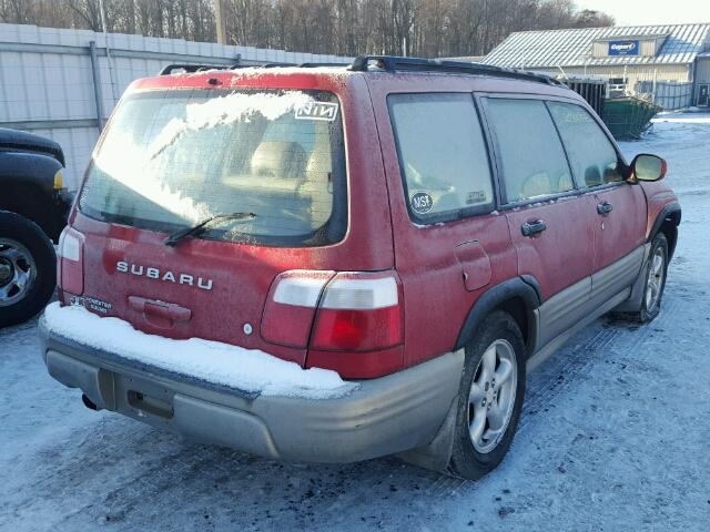 JF1SF65561H759971 - 2001 SUBARU FORESTER S RED photo 4