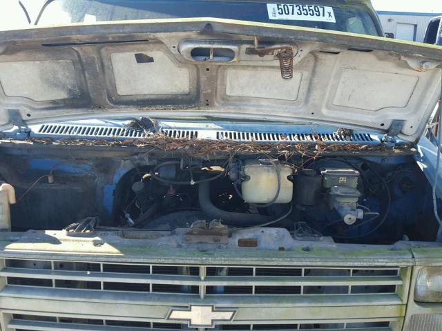 1GCDG15H5F7210157 - 1985 CHEVROLET G10 BLUE photo 7