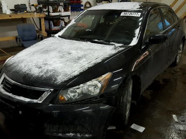 1HGCP26878A126820 - 2008 HONDA ACCORD EXL BLACK photo 2