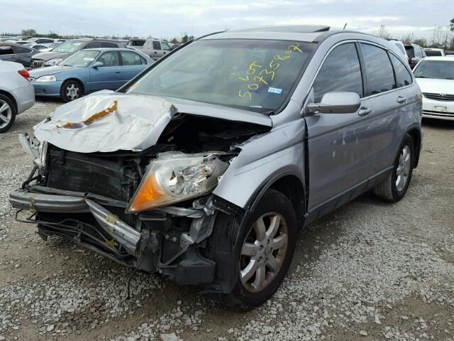 JHLRE38728C034384 - 2008 HONDA CR-V EXL SILVER photo 2