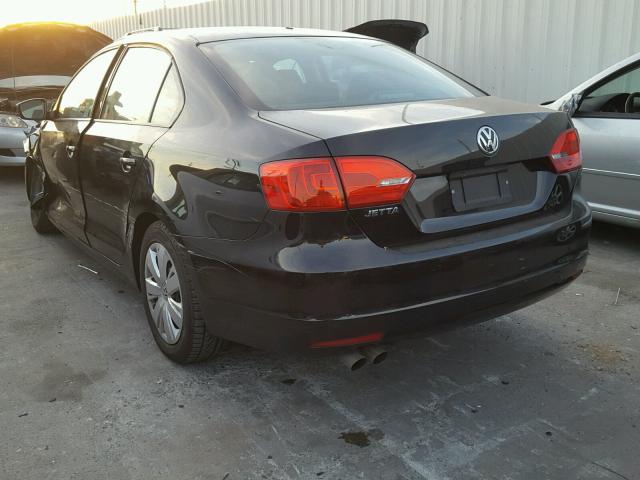 3VW2K7AJ6EM388064 - 2014 VOLKSWAGEN JETTA BASE 黑色 照片 3