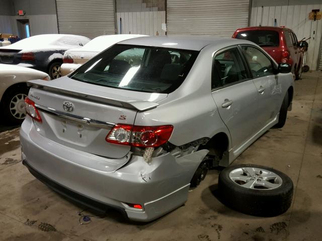 2T1BU4EE6DC058912 - 2013 TOYOTA COROLLA BA GRAY photo 4