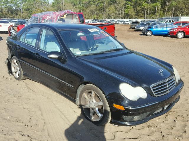 WDBRF52H67F889592 - 2007 MERCEDES-BENZ C 230 BLACK photo 1