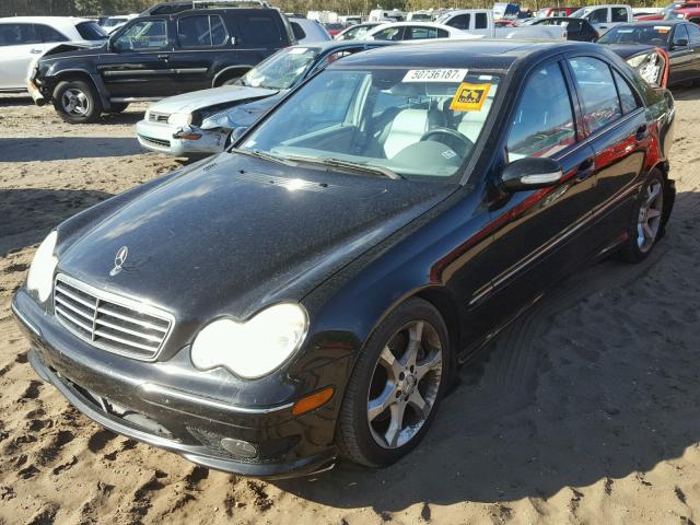 WDBRF52H67F889592 - 2007 MERCEDES-BENZ C 230 BLACK photo 2