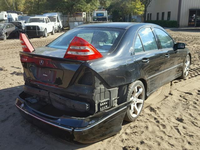 WDBRF52H67F889592 - 2007 MERCEDES-BENZ C 230 BLACK photo 4