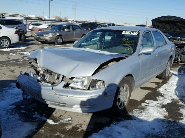 1YVGF22C325296048 - 2002 MAZDA 626 LX SILVER photo 2