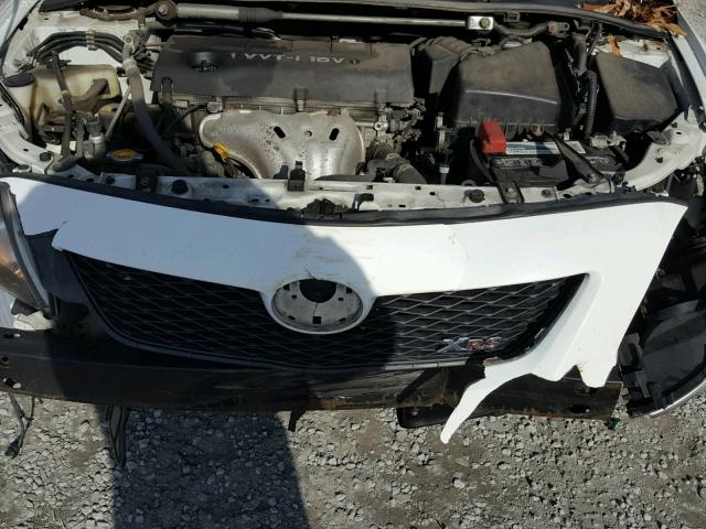 1NXBE4EE7AZ246216 - 2010 TOYOTA COROLLA XR WHITE photo 7