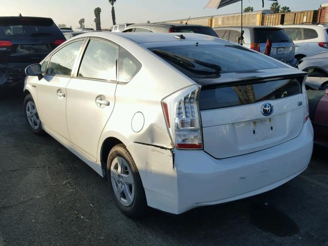 JTDKN3DU5B1473186 - 2011 TOYOTA PRIUS WHITE photo 3