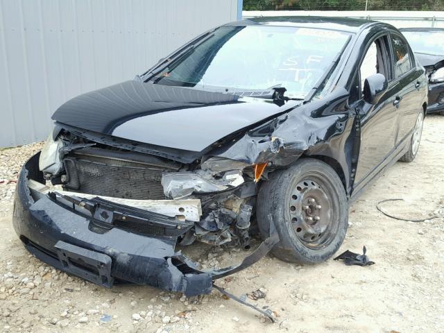 1HGFA16567L027567 - 2007 HONDA CIVIC LX BLACK photo 2