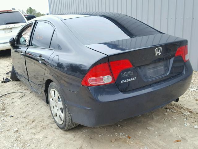 1HGFA16567L027567 - 2007 HONDA CIVIC LX BLACK photo 3