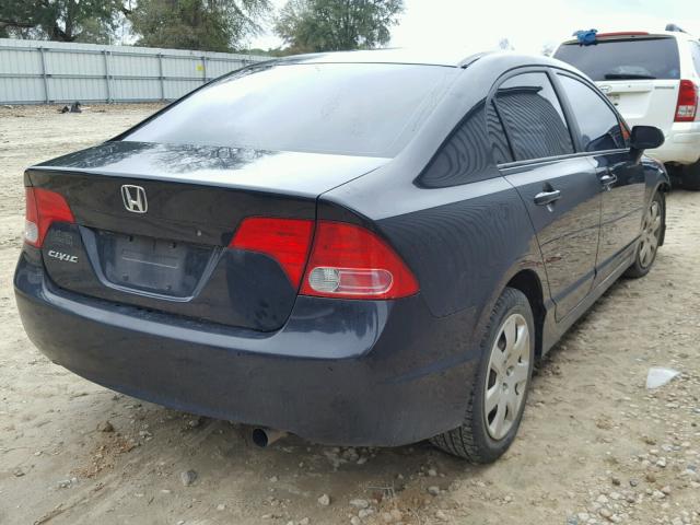 1HGFA16567L027567 - 2007 HONDA CIVIC LX BLACK photo 4