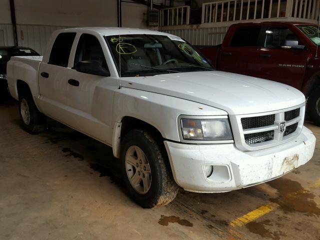 1D7CE3GK5AS145893 - 2010 DODGE DAKOTA SXT WHITE photo 1