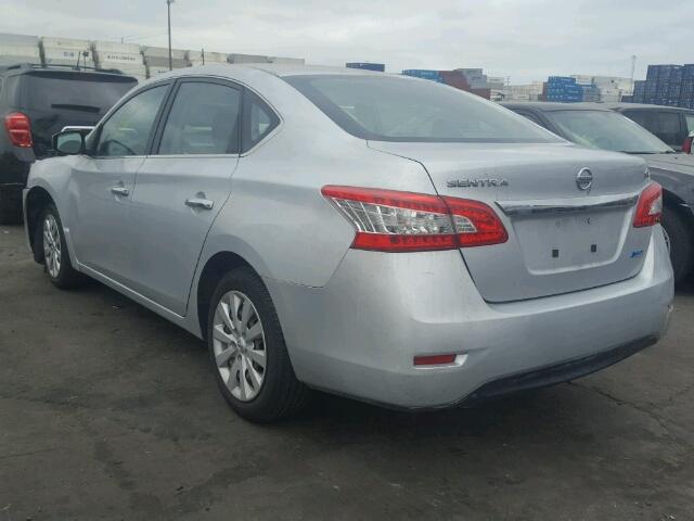 1N4AB7AP7DN903554 - 2013 NISSAN SENTRA S SILVER photo 3