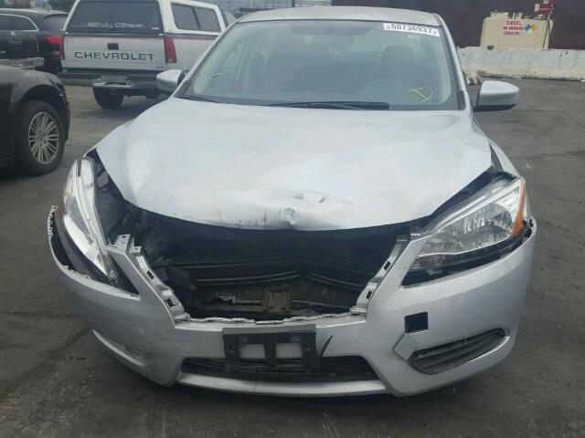 1N4AB7AP7DN903554 - 2013 NISSAN SENTRA S SILVER photo 9