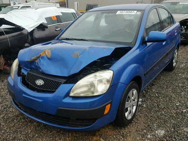 KNADE223696463435 - 2009 KIA RIO BASE BLUE photo 2