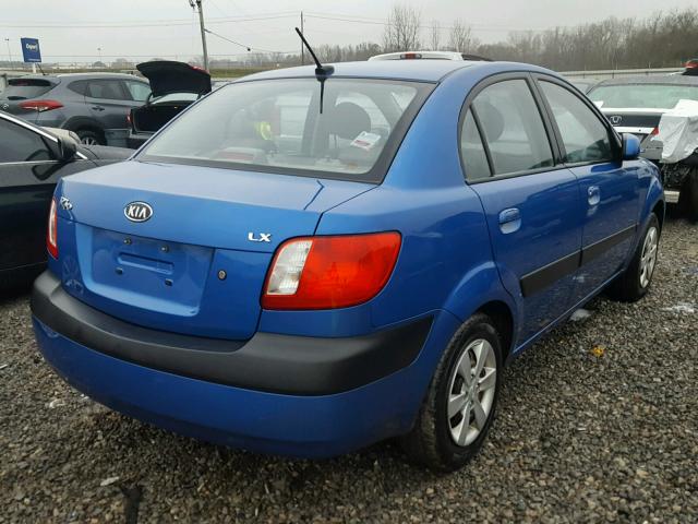 KNADE223696463435 - 2009 KIA RIO BASE BLUE photo 4