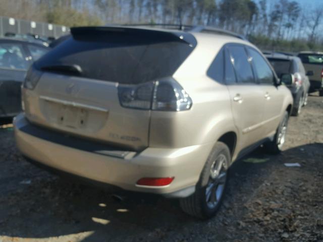 JTJGW31U372002871 - 2007 LEXUS RX 400H GOLD photo 4