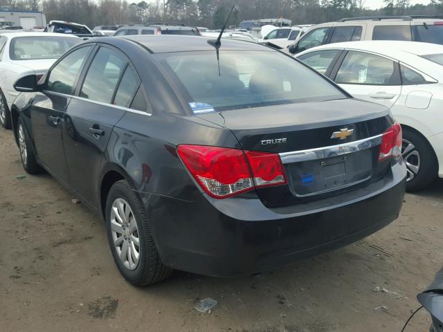 1G1PF5S91B7212804 - 2011 CHEVROLET CRUZE LT BLACK photo 3