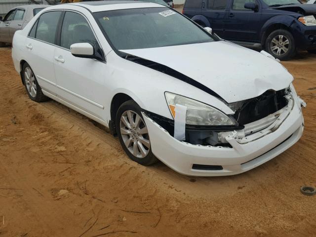 1HGCM66587A053476 - 2007 HONDA ACCORD EX WHITE photo 1