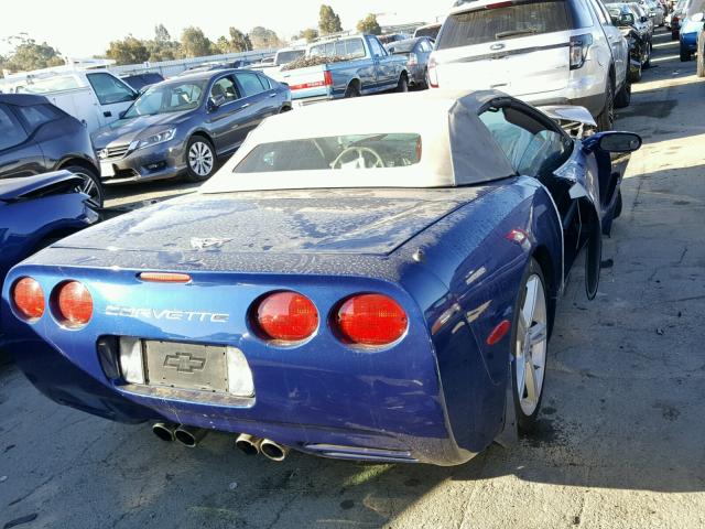 1G1YY32G845119519 - 2004 CHEVROLET CORVETTE BLUE photo 4