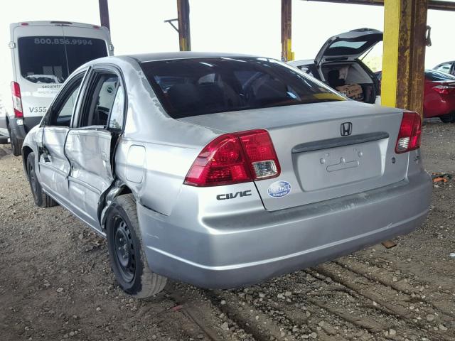 2HGES16593H618119 - 2003 HONDA CIVIC LX SILVER photo 3