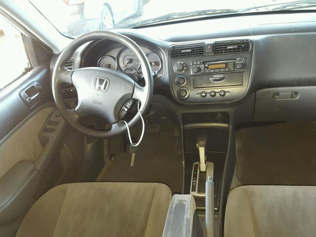 2HGES16593H618119 - 2003 HONDA CIVIC LX SILVER photo 9