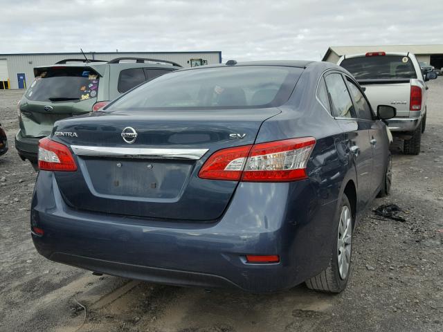 3N1AB7AP3FY305948 - 2015 NISSAN SENTRA S BLUE photo 4