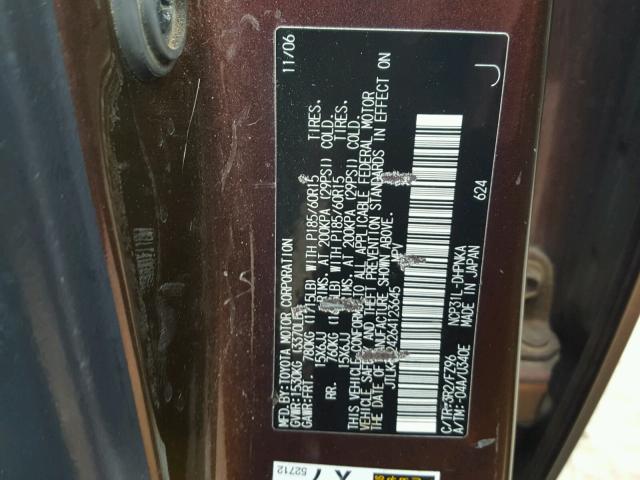 JTLKT324264123645 - 2006 TOYOTA SCION XB BROWN photo 10