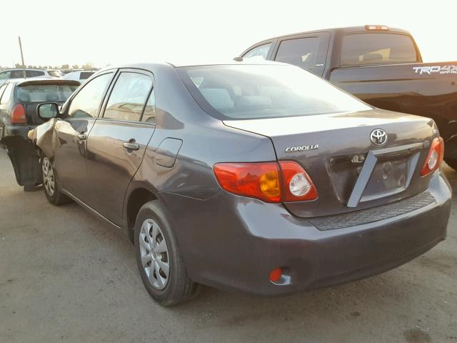 JTDBL40E099025962 - 2009 TOYOTA COROLLA BA CHARCOAL photo 3