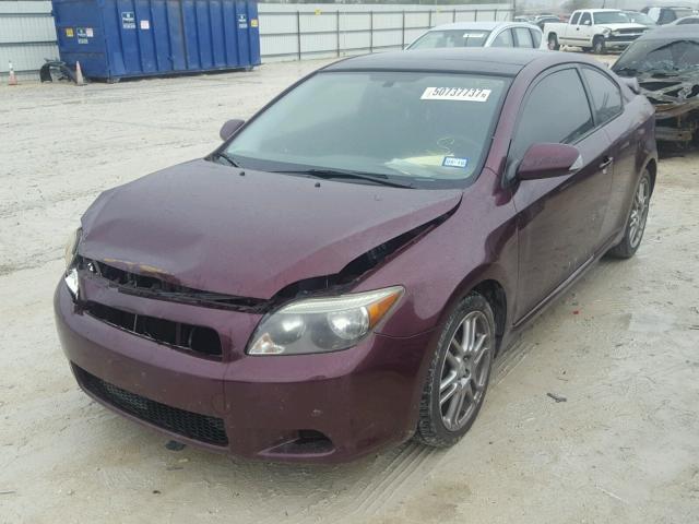 JTKDE177270190074 - 2007 TOYOTA SCION TC MAROON photo 2