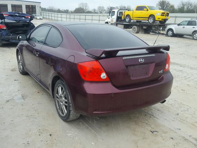 JTKDE177270190074 - 2007 TOYOTA SCION TC MAROON photo 3