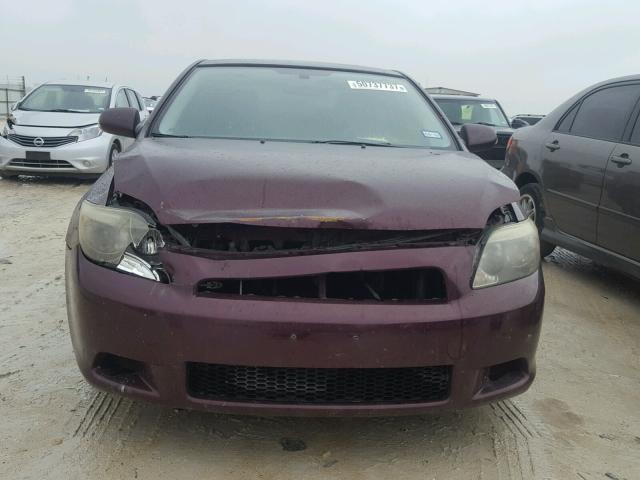 JTKDE177270190074 - 2007 TOYOTA SCION TC MAROON photo 9