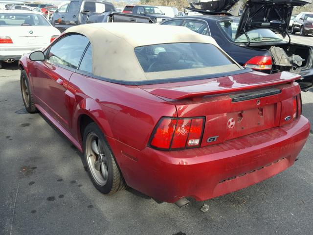 1FAFP45XX1F258310 - 2001 FORD MUSTANG GT RED photo 3