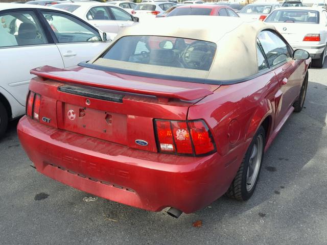 1FAFP45XX1F258310 - 2001 FORD MUSTANG GT RED photo 4