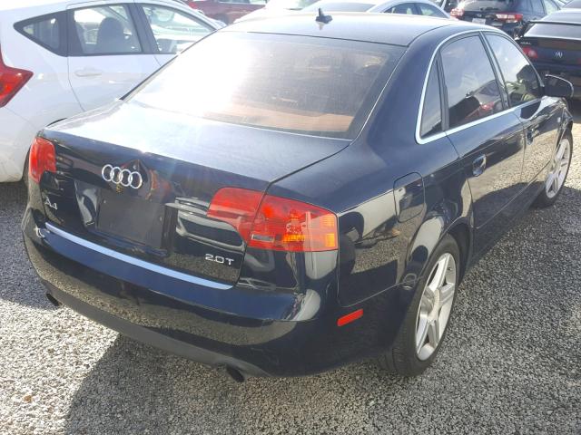 WAUAF78E47A116640 - 2007 AUDI A4 2 BLUE photo 4