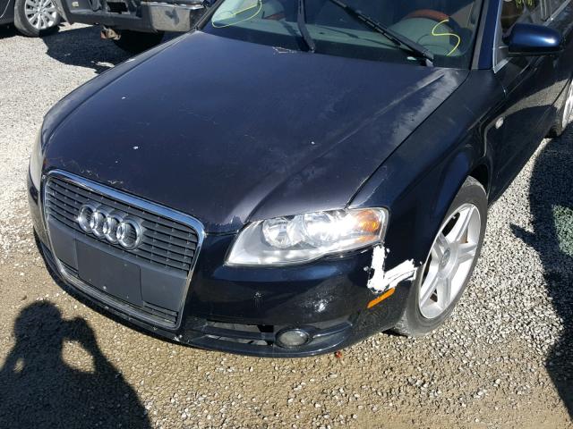 WAUAF78E47A116640 - 2007 AUDI A4 2 BLUE photo 9