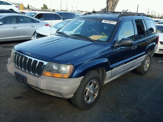 1J4G248S9YC381583 - 2000 JEEP GRAND CHER BLUE photo 2