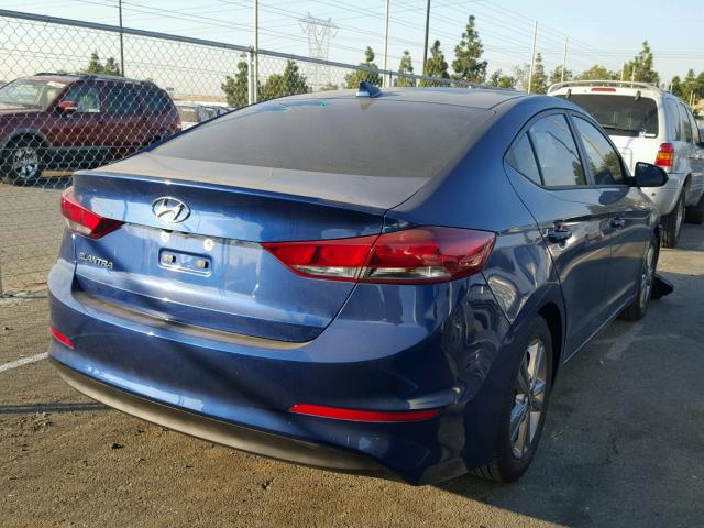 5NPD84LF9HH189750 - 2017 HYUNDAI ELANTRA SE BLUE photo 4