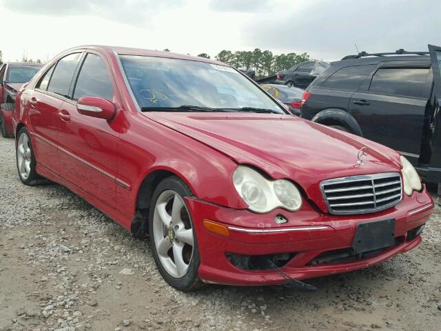 WDBRF52H46A883320 - 2006 MERCEDES-BENZ C GENERATI RED photo 1