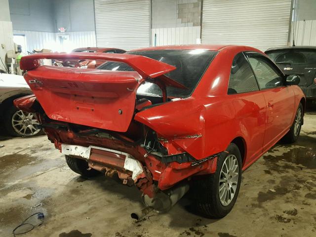 1HGEM22505L074248 - 2005 HONDA CIVIC LX RED photo 4