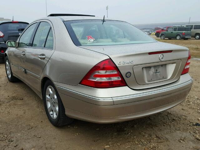 WDBRF61J45A685622 - 2005 MERCEDES-BENZ C 240 TAN photo 3