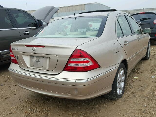 WDBRF61J45A685622 - 2005 MERCEDES-BENZ C 240 TAN photo 4