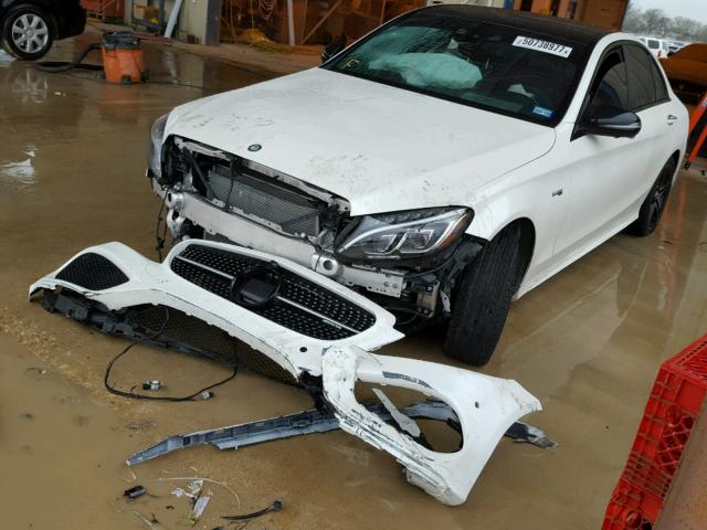 55SWF6EB2HU220709 - 2017 MERCEDES-BENZ C 43 4MATI WHITE photo 2