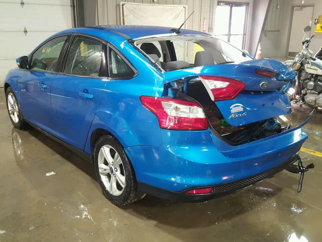 1FADP3F29EL227982 - 2014 FORD FOCUS SE BLUE photo 3