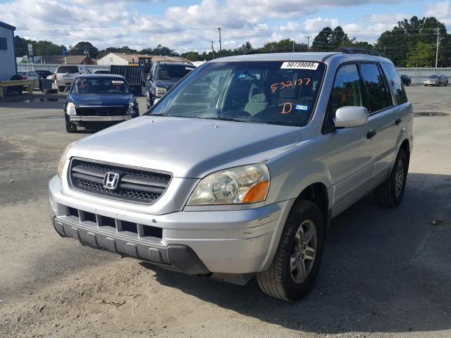 2HKYF184X5H532137 - 2005 HONDA PILOT EX BLUE photo 2