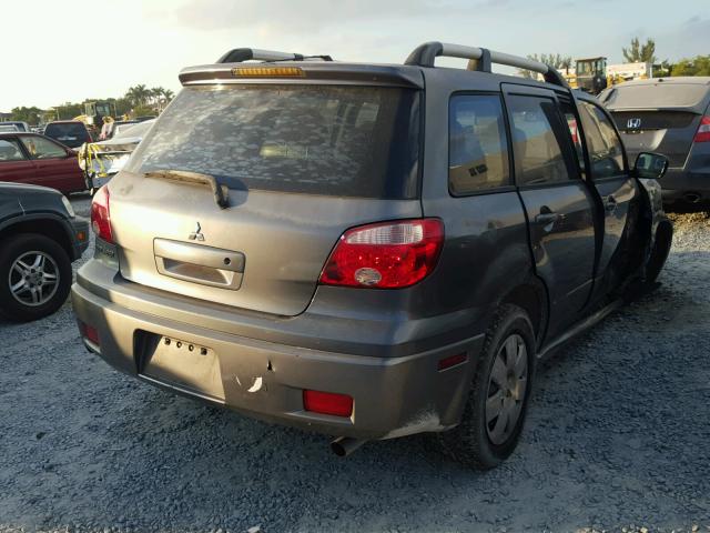 JA4LZ31F25U035544 - 2005 MITSUBISHI OUTLANDER GRAY photo 4